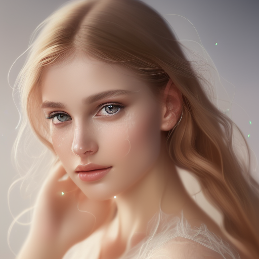 AI created image of pretty angel woman.