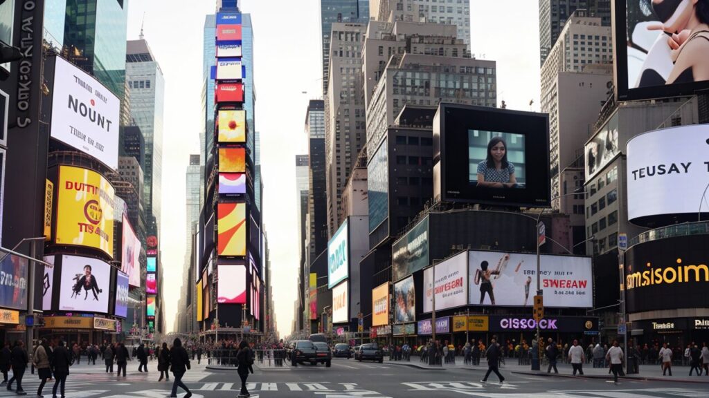 Times square in new york city.