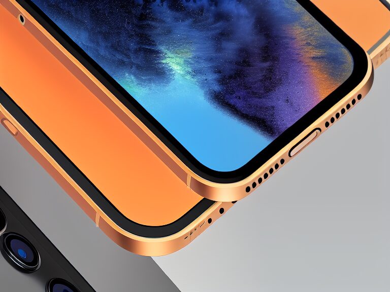 The iphone xs and xs max are shown next to each other in a high-tech AI display.