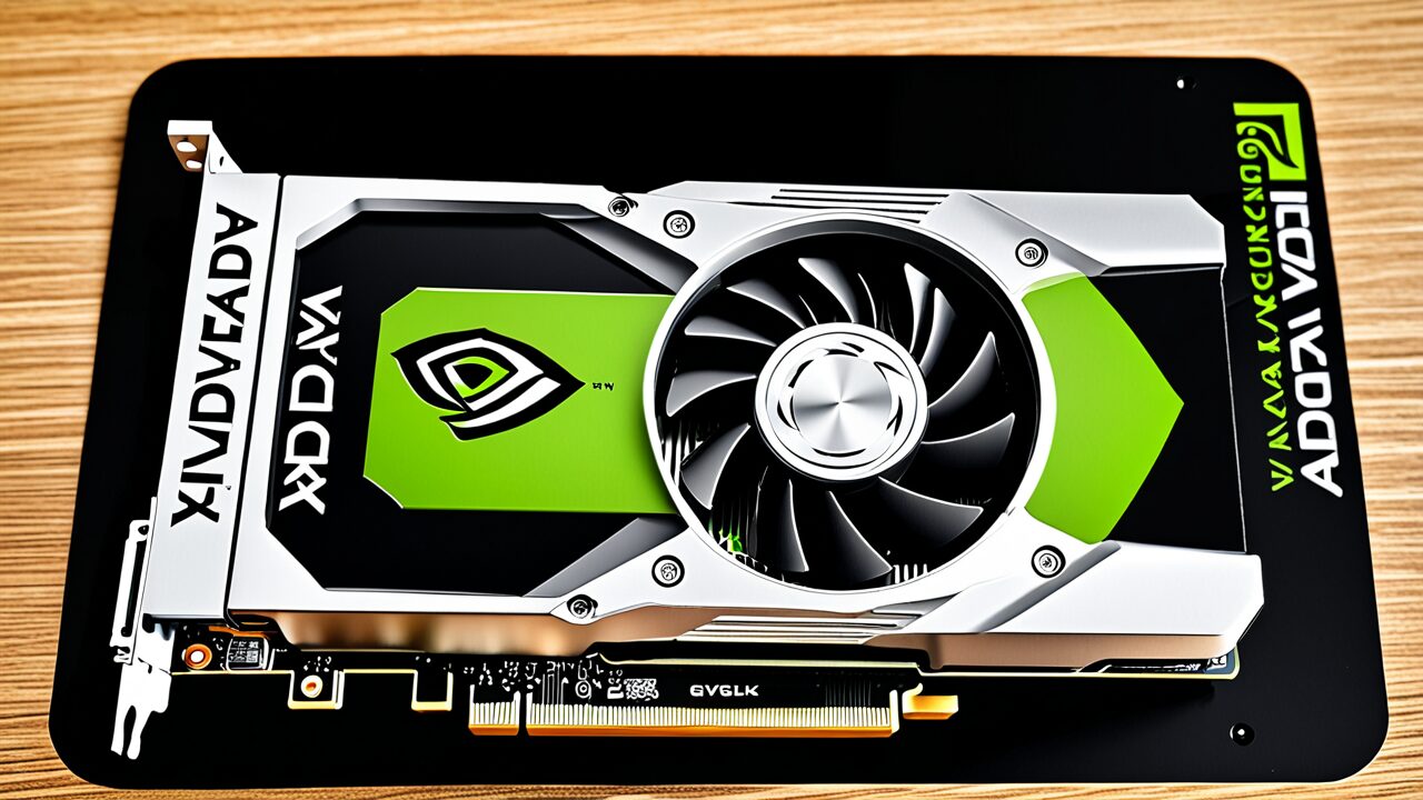 Nvidia geforce gtx 1060 graphics card with a single fan design, displayed on a wooden surface.