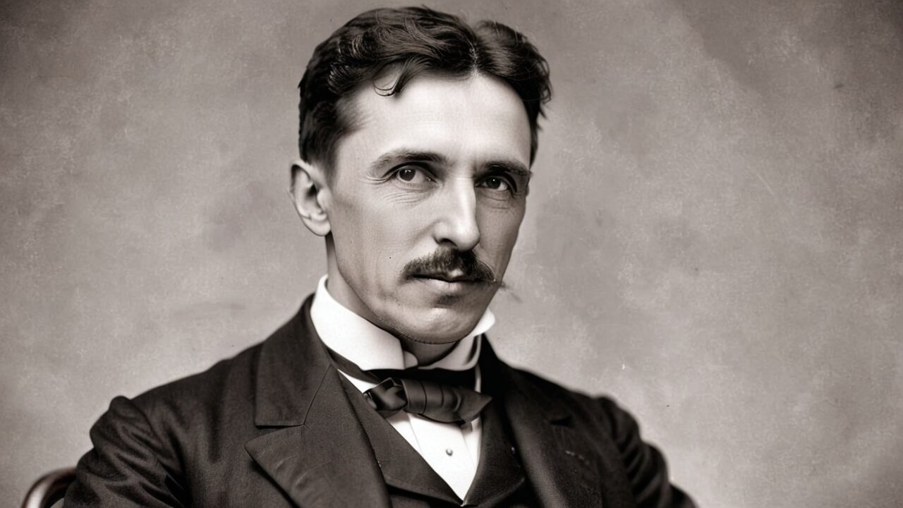 Black and white portrait of a man with a well-groomed mustache, wearing a suit and bow tie. He has short, neatly combed hair and a serious expression.